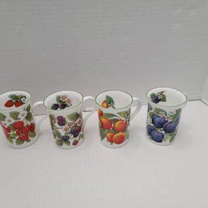 4 Crown Trent Staffordshire England Cup Mug Strawberry Orange Blackberry Plum